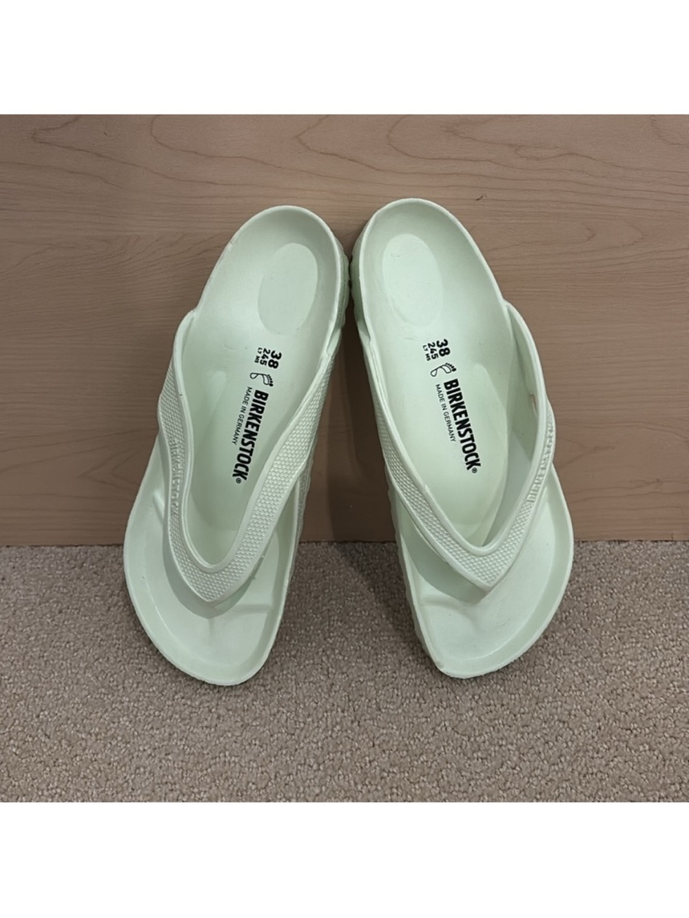Birkenstock Mint Green EVA Platform Thong Sandals